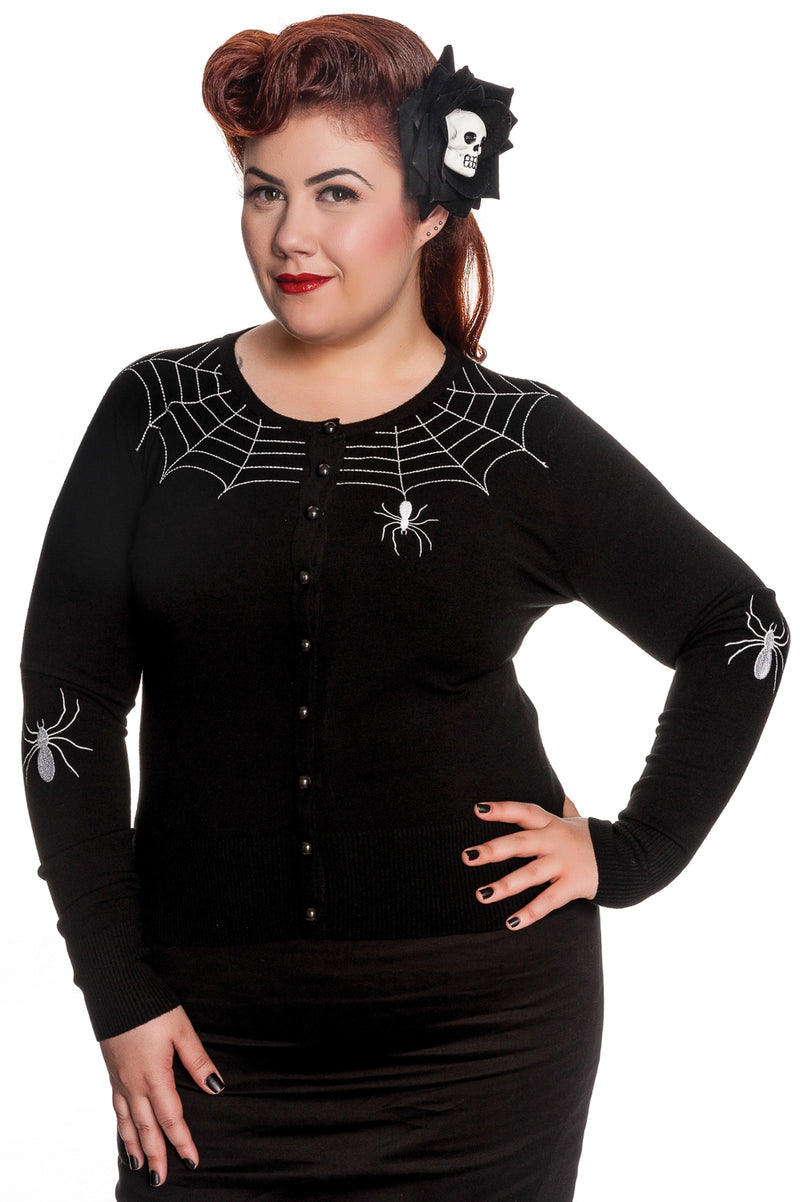 Spinnen-Strickjacke