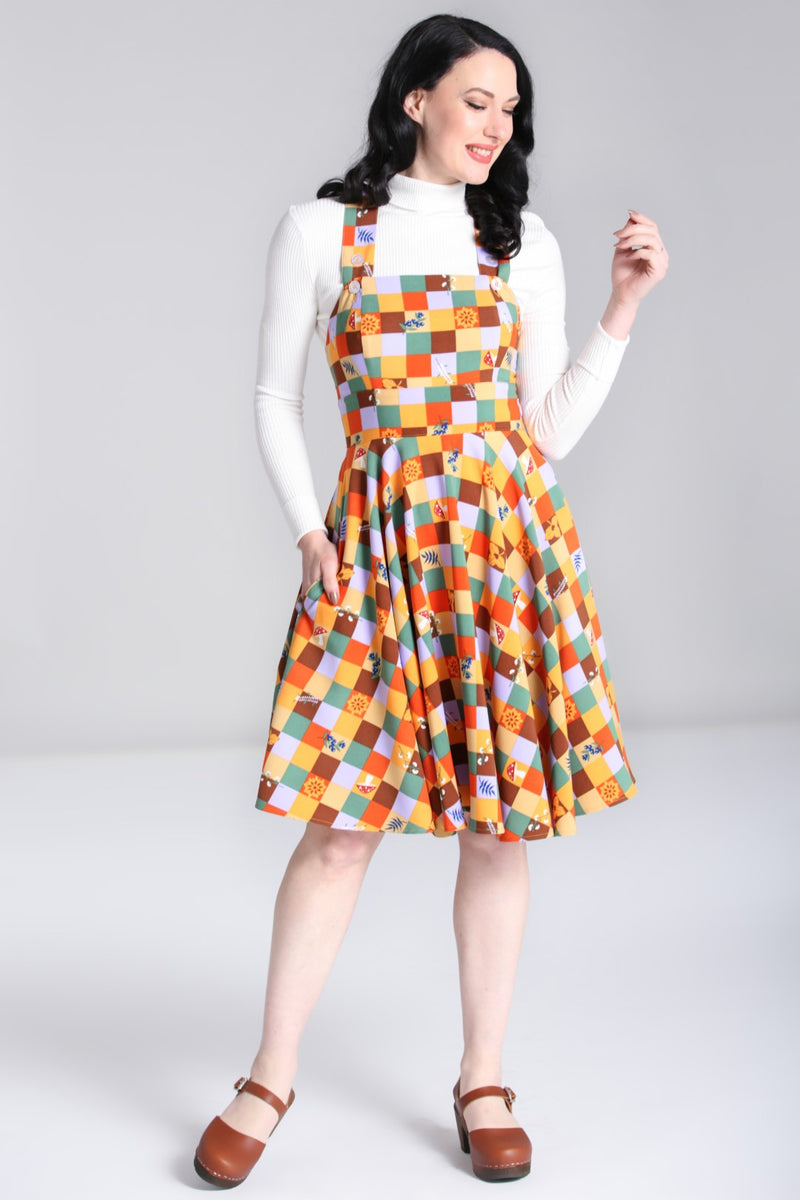 Hawthorn Pinafore Dress – Hell Bunny