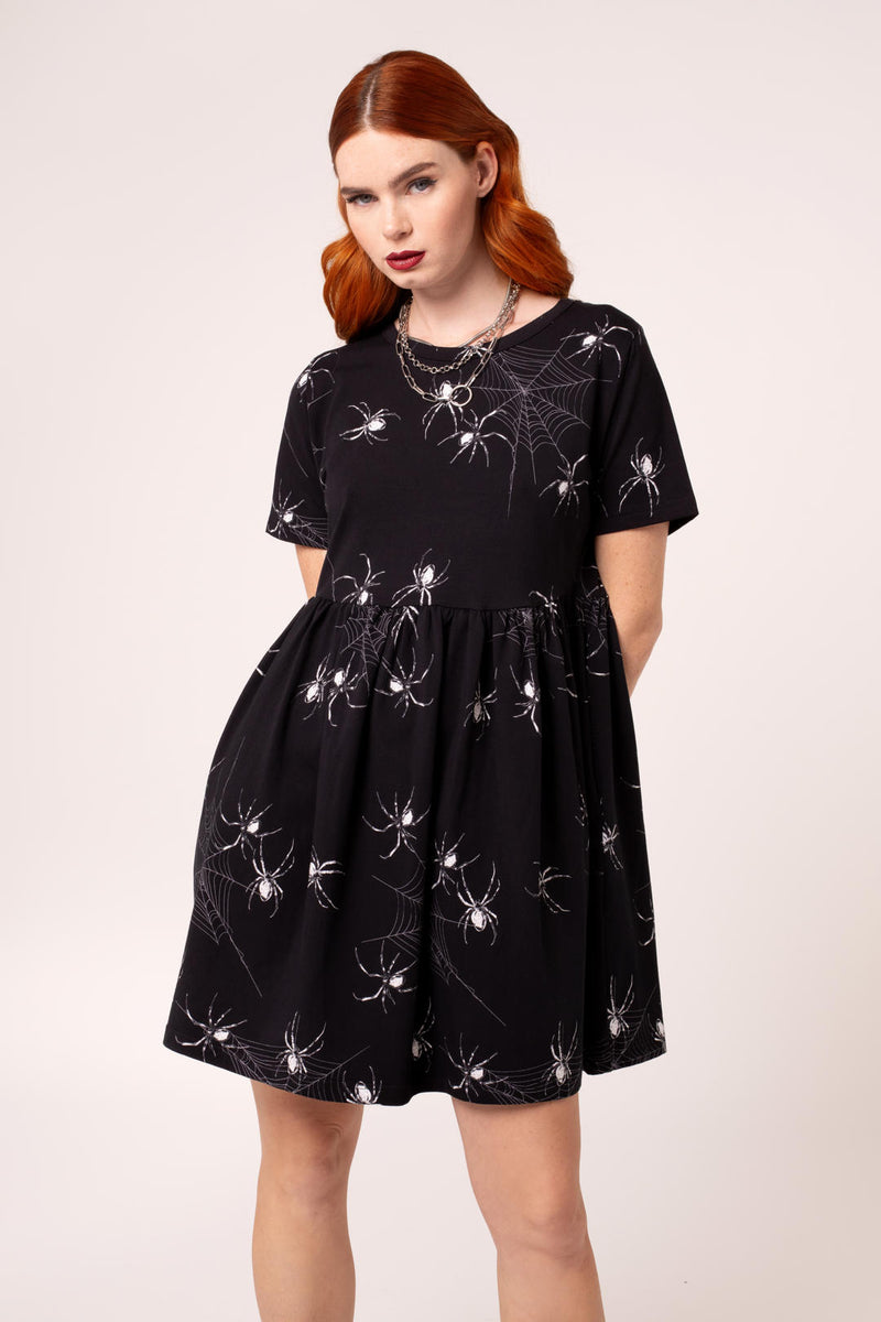 Grungy Spider Mini Dress