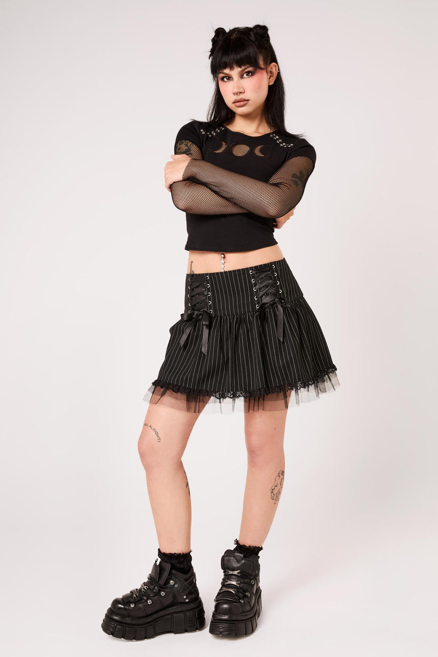 Quinzel C Pinstripe Skirt