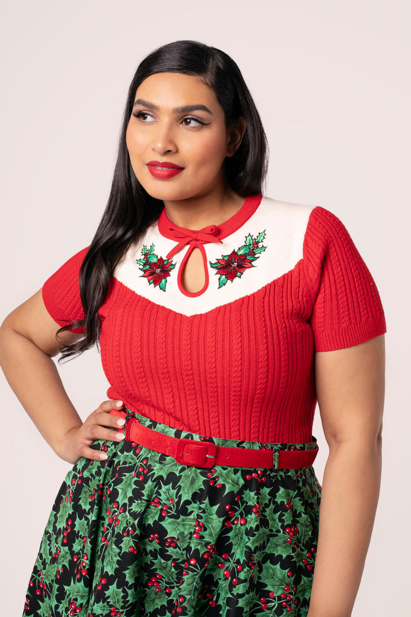 Poinsettia Top