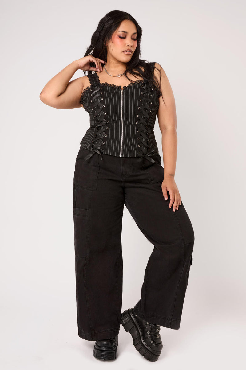 Quinzel C Pinstripe Top