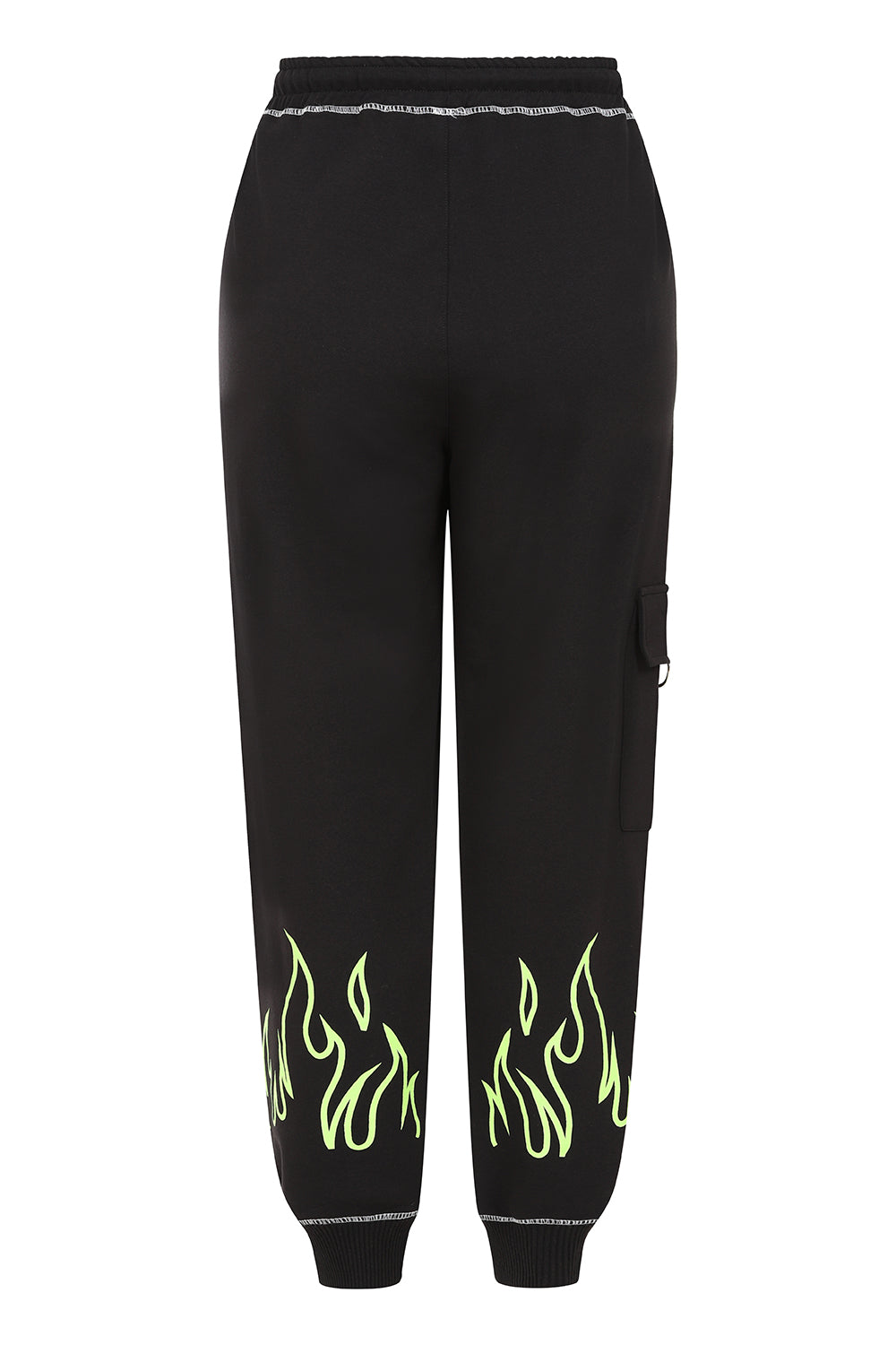 Flames Joggers Zwart-Groen