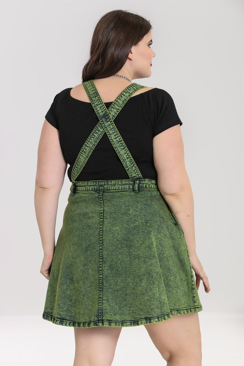Finn Pinafore Dress Green