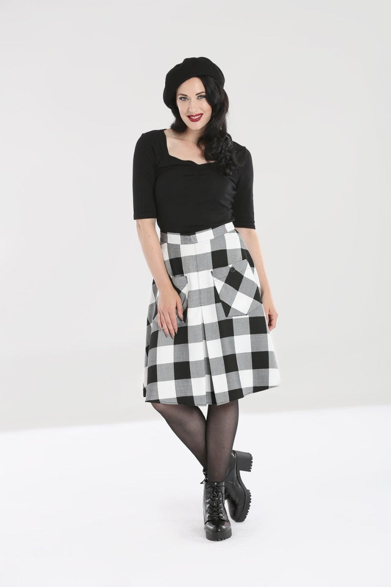 Teen Spirit Halflange Rok Zwart-Wit
