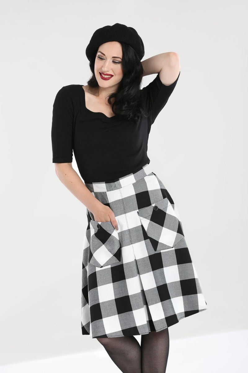 Teen Spirit Halflange Rok Zwart-Wit