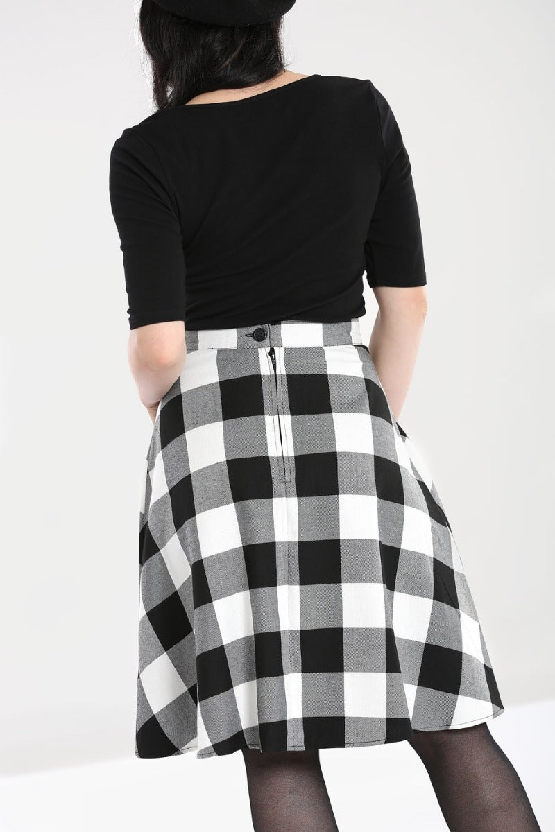 Teen Spirit Mid Skirt Black-White