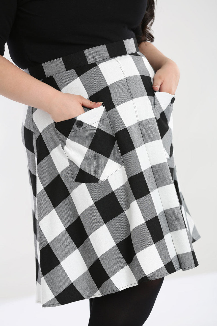 Teen Spirit Halflange Rok Zwart-Wit