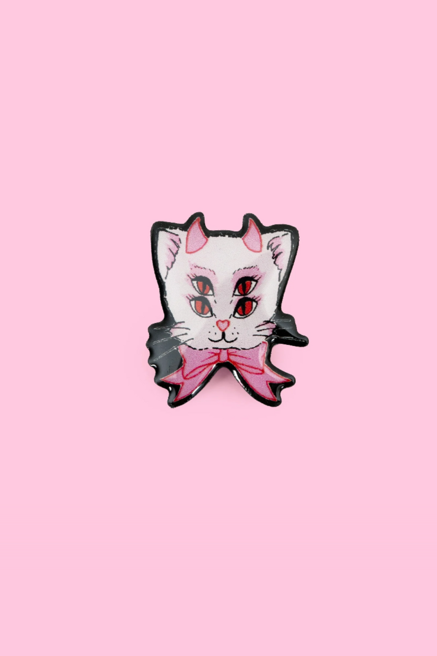 4 Eyed Kitty Pin