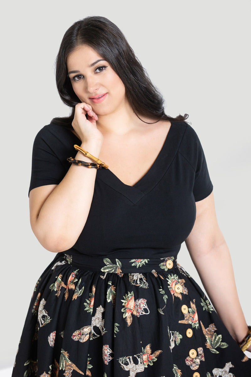 Hell Bunny Cheryl Top in Red - L left only