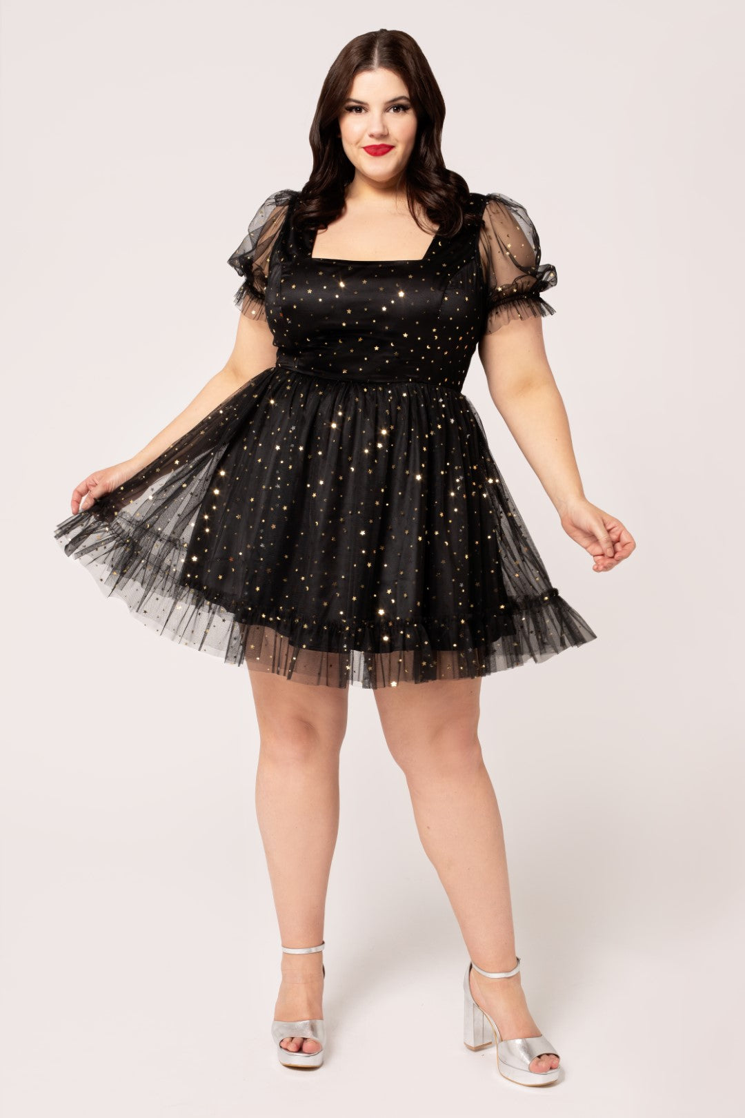 ANDWANG double frill mini dress 黒 Mサイズ double frill mini dress