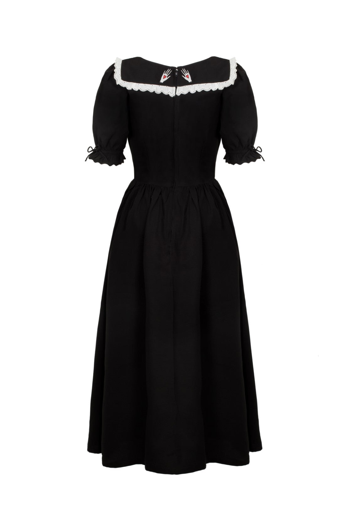 Orbweb Lace Hem Velour Mini Dress – Disturbia