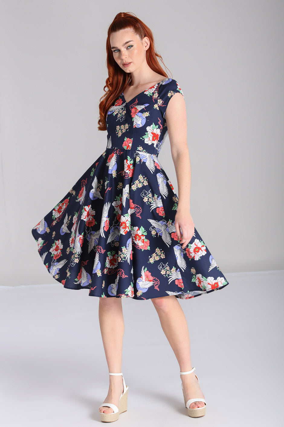 Misa Midi Dress - Navy / L Misa Midi Dress - Navy / L