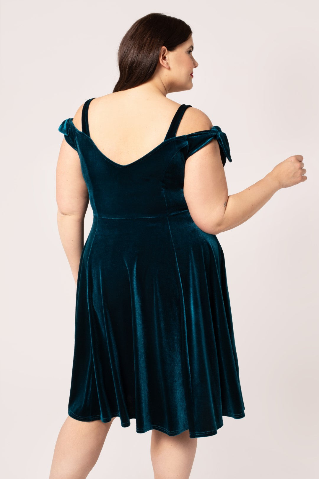 hell bunny red velvet dress Hell Bunny Carrie Velvet 50's Swing Dress Red
