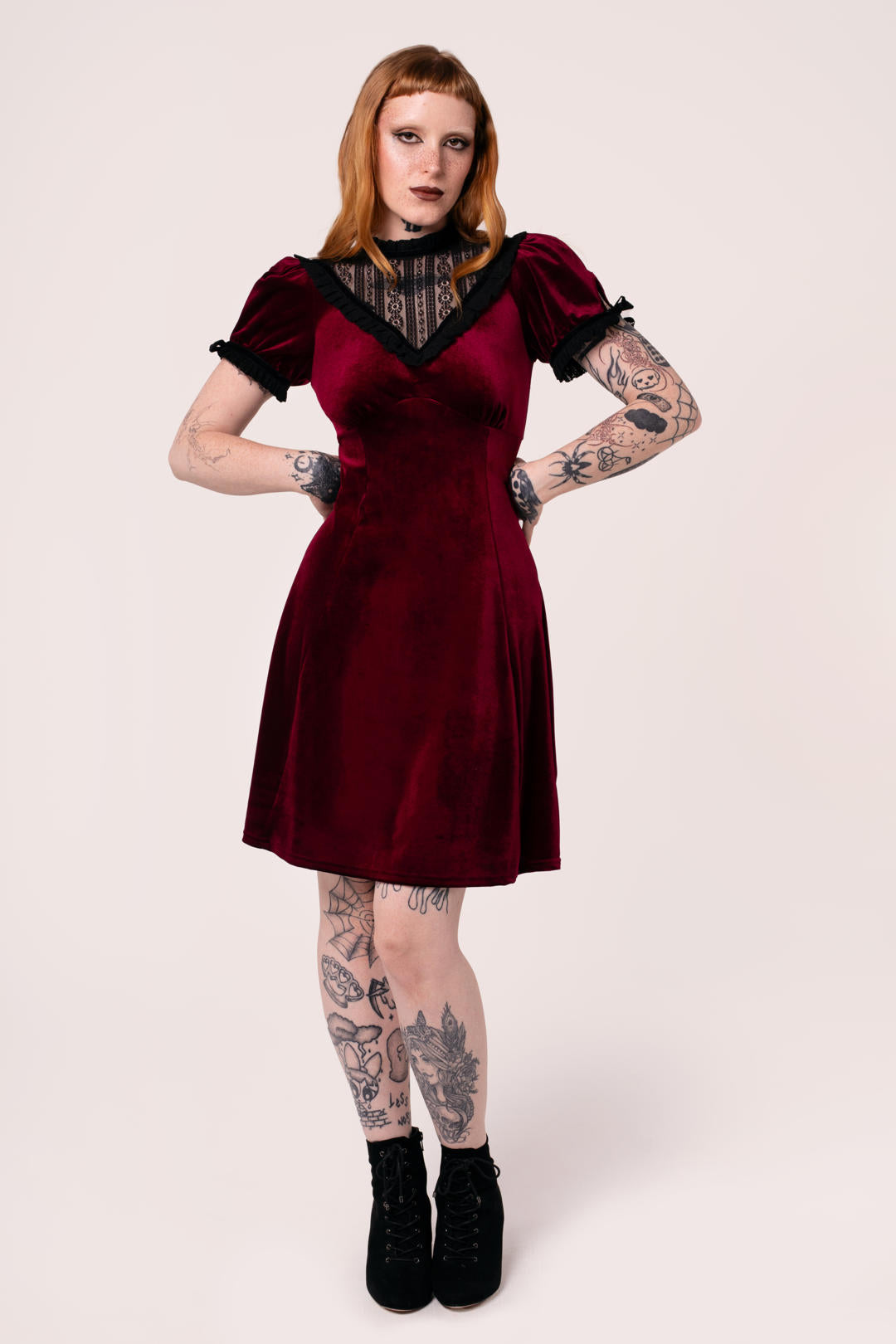 hell bunny burgundy dress Keely Does It [Hell Bunny]