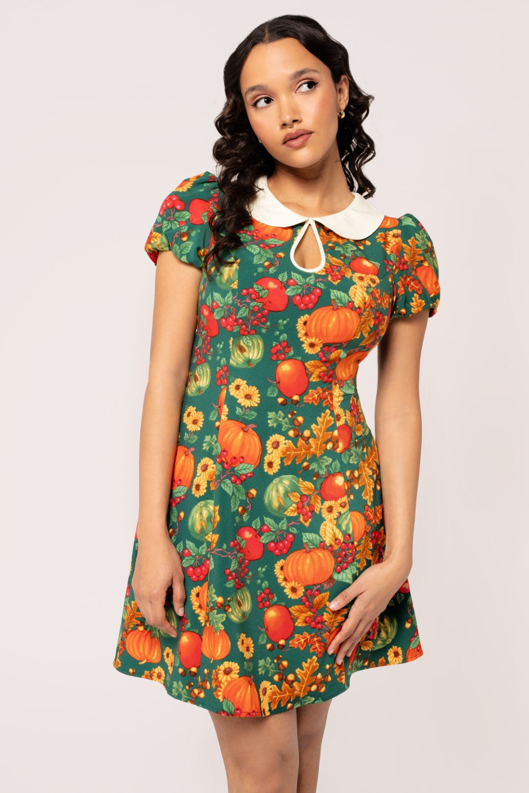 注目ブランド Autumn Mini Dress – Hell Bunny ワンピース