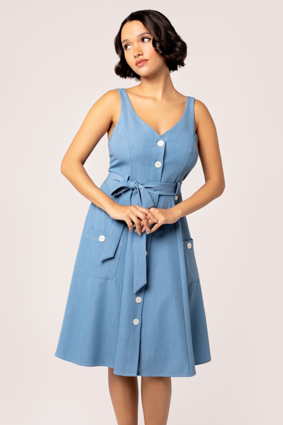 helly r blue dress Rylee Size:29W x 26L Web Collection: Winter Wedding guest Invisible side zipper Off-the-Shoulder Mini Organza Cocktail