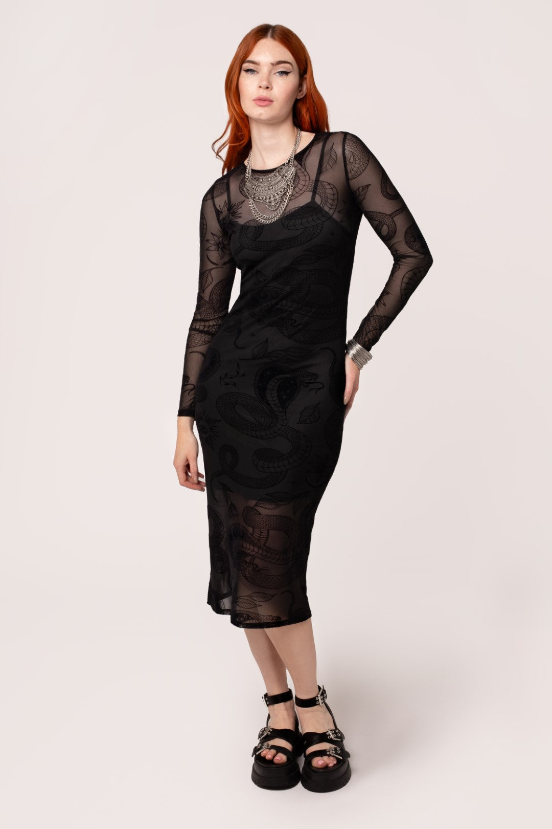 mesh snake dress SNAKE MESH DRESS