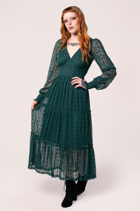 hell bunny maxi dress Hell Bunny Rhianne Lace 70's Maxi Dress Black
