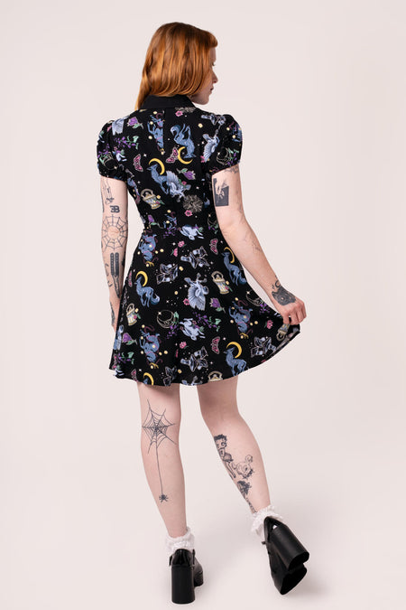 Hell Bunny Heidi Dress in Black - M left only