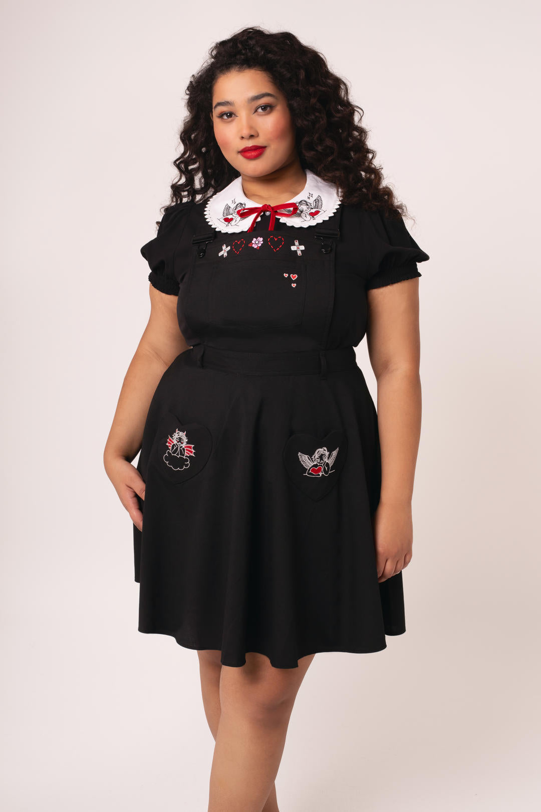 Cupid Pinafore Dress – Hell Bunny