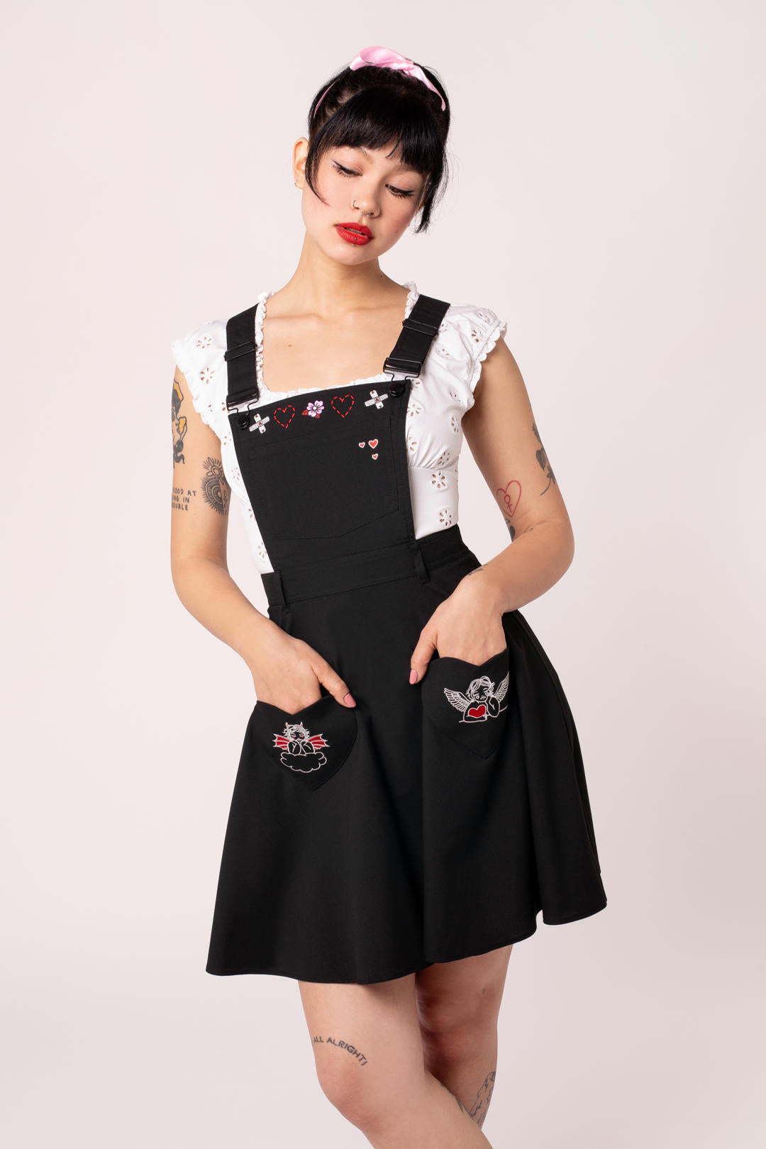 Cupid Pinafore Dress – Hell Bunny