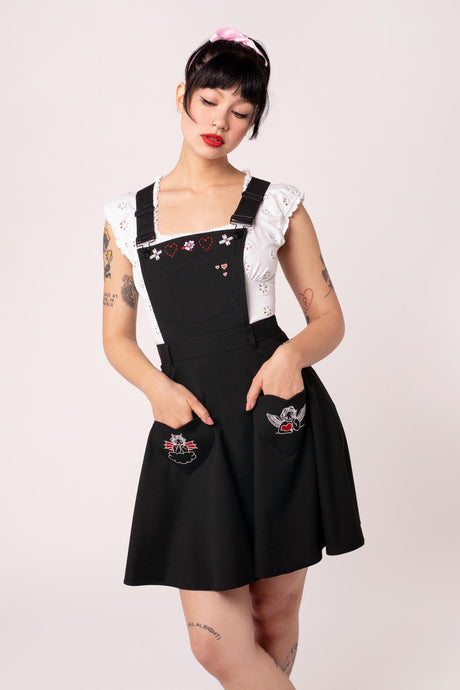 fitted dungaree dress Womens Next Mid Blue Denim Dungaree Mini Dress US 4