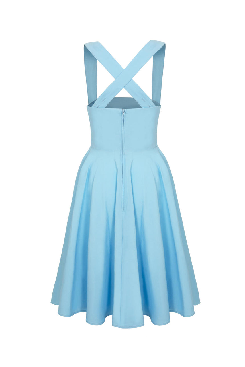 Hell Bunny Tulip 50's Swing Dress Blue