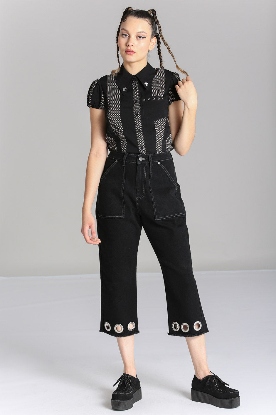 Destroya Cropped Jeans – Hell Bunny