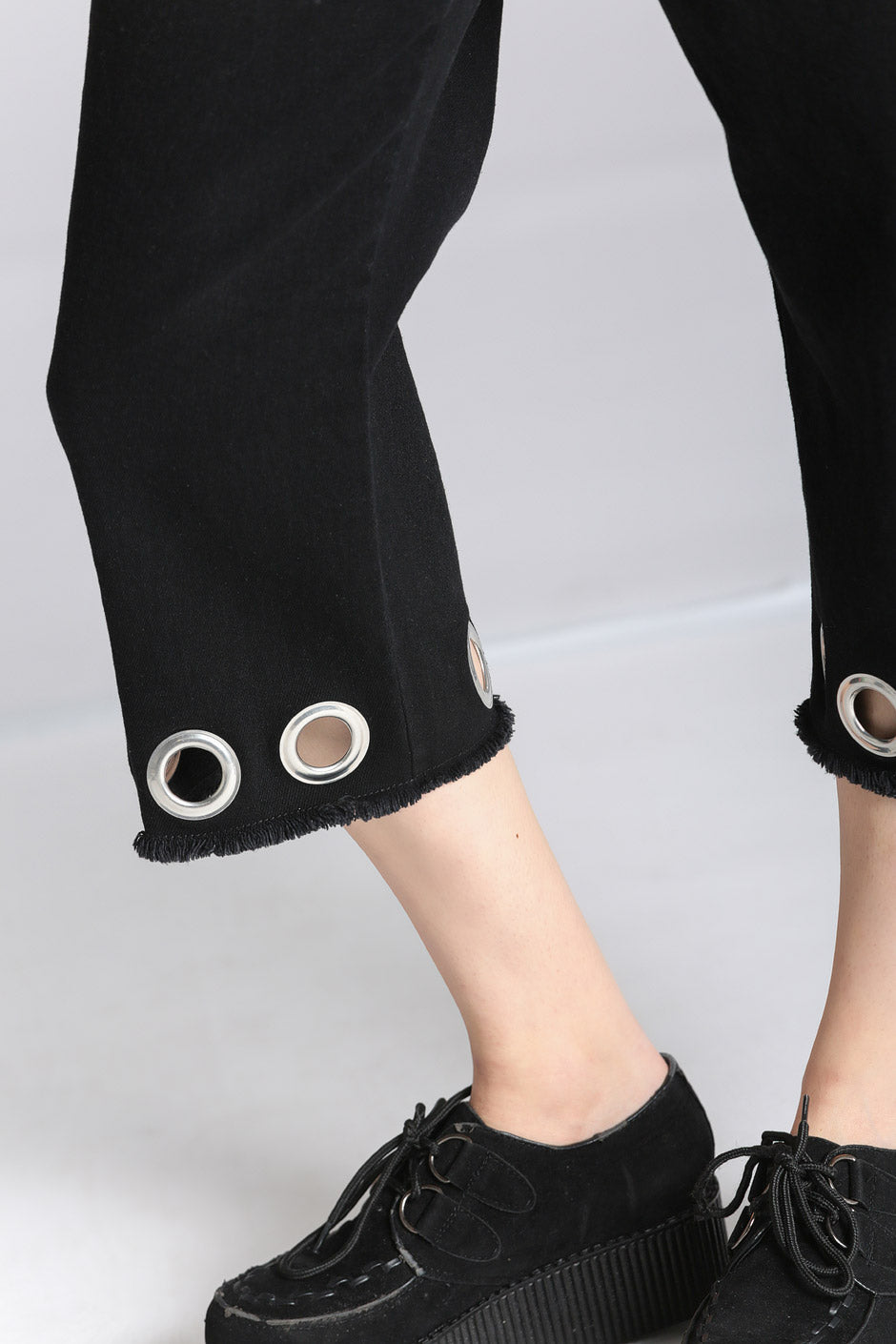 【YOURNUS】Kerrigan Black Crop Denim Pants Women's Black Cropped Jeans | Straight leg Cropped Jeans | Next