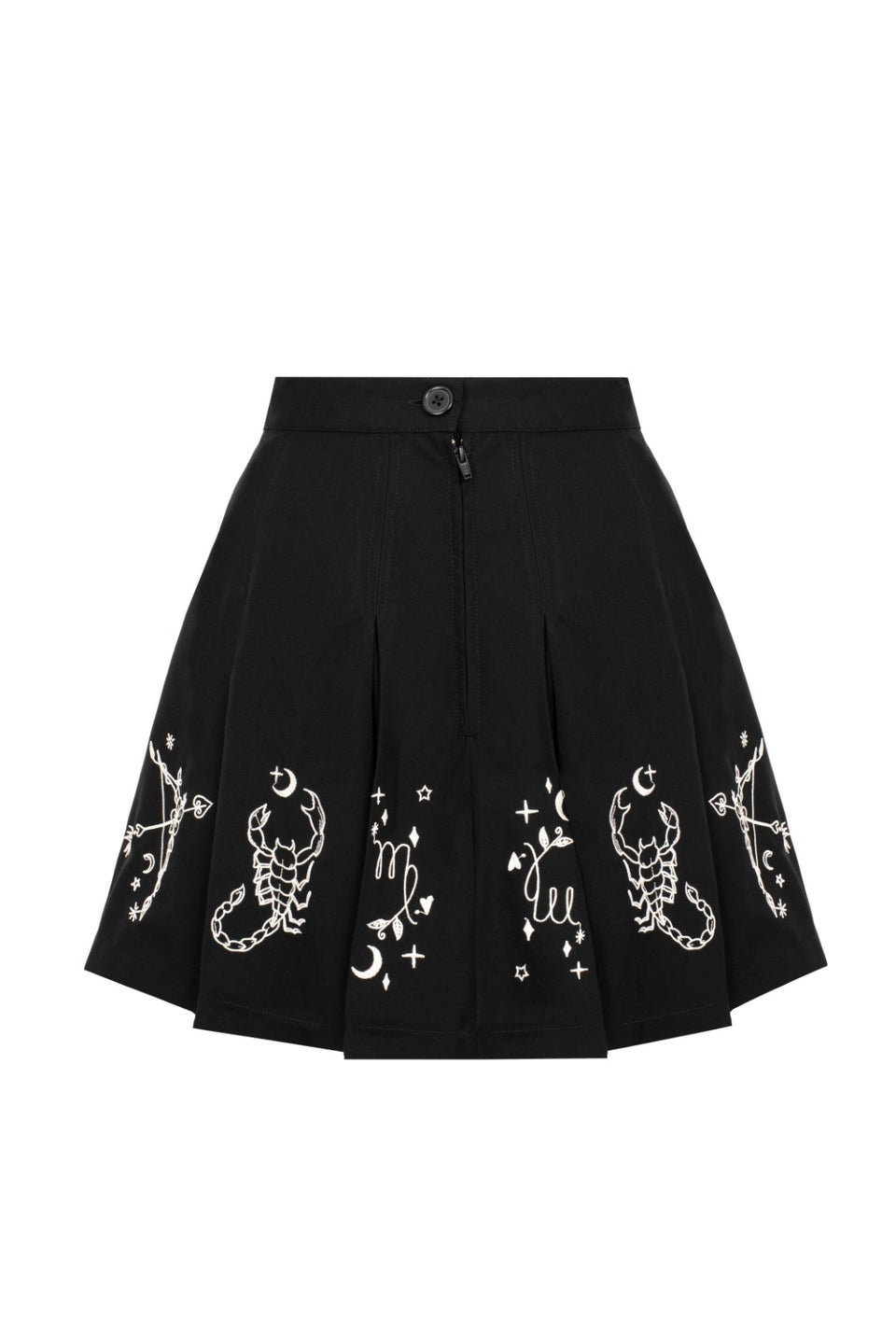Mari Astrology Embellishment Mini Skirt Black