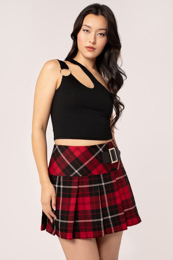 Hell Bunny Vestido Harley Tartan Rojo