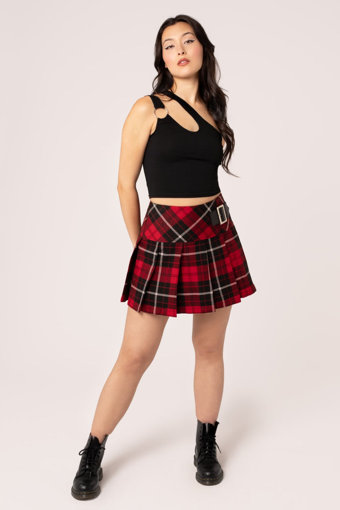 Hell Bunny Vestido Harley Tartan Rojo main image 1
