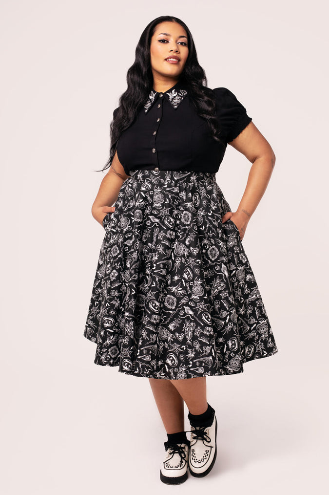 HELL BUNNY MISCHIEF SKIRT BLACK