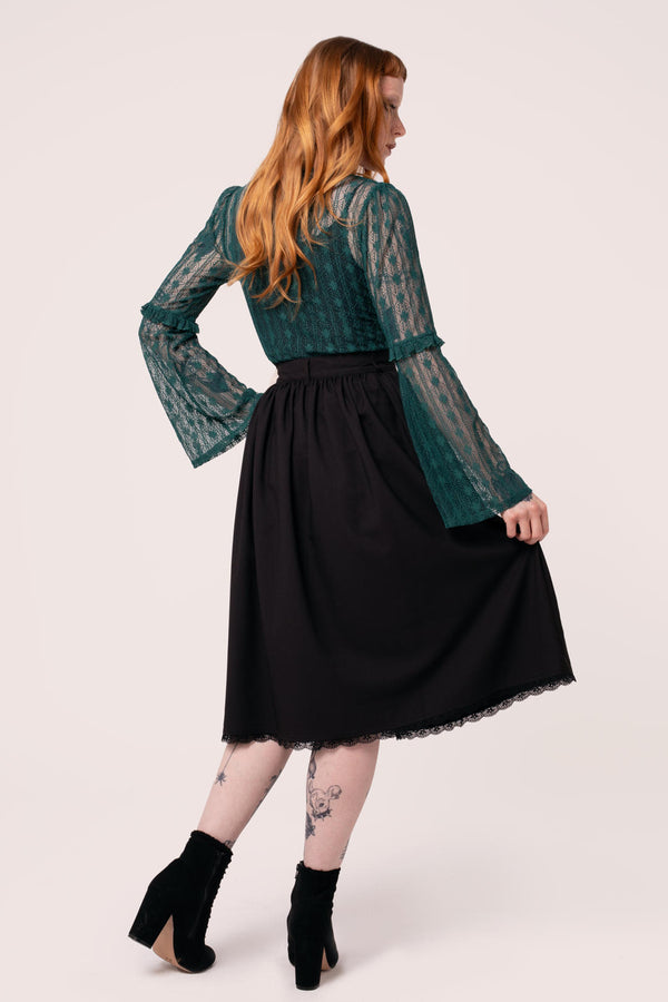 Hell Bunny Nadia Korte Skirt Black