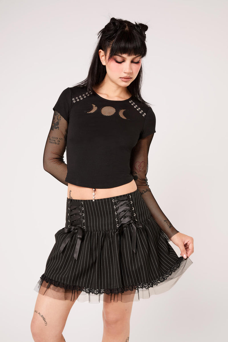 Quinzel C Pinstripe Skirt