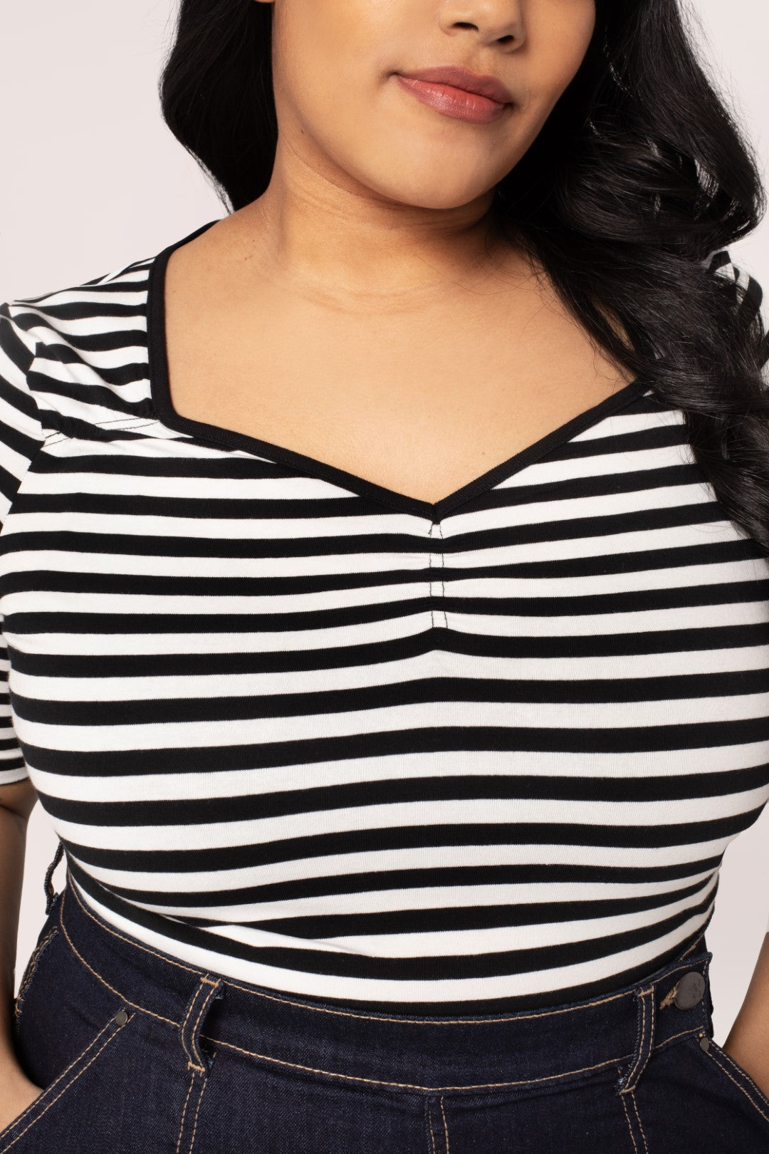 Maglia Maniche Lunghe Hell Bunny Warlock - Nero/Bianco Regular