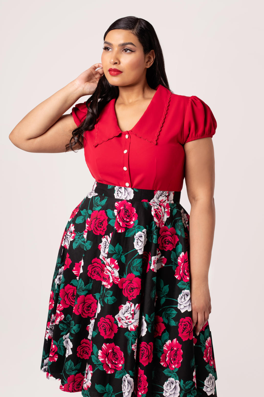 strapless open back dress Maddy Blouse – Hell Bunny