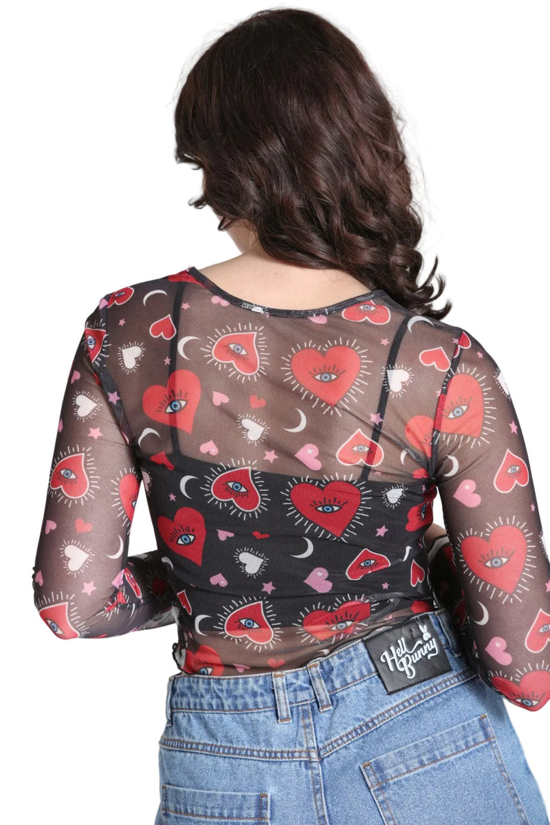 Kate Heart Mesh Top