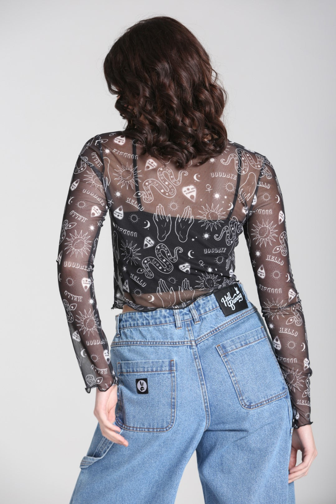 Hello Goodbye Mesh Top – Hell Bunny