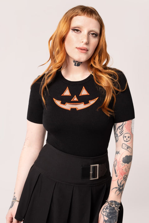 Jack-O-Lantern Top