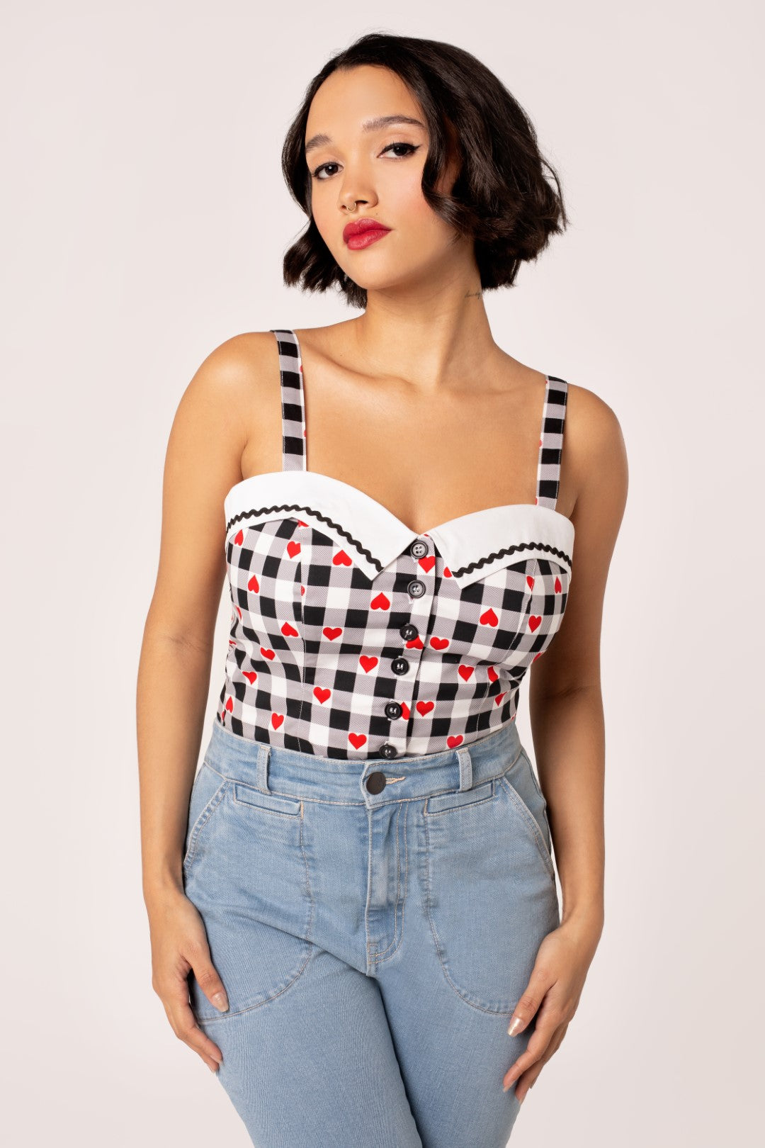Leonie Floral Top (Plum) main image 0