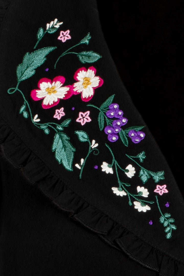 トップス Hella embroidery blouse YZXDORWJ Women's Summer Embroidered Mexican Shirts Short