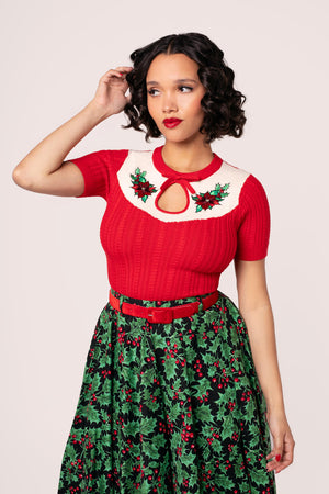 Poinsettia Top