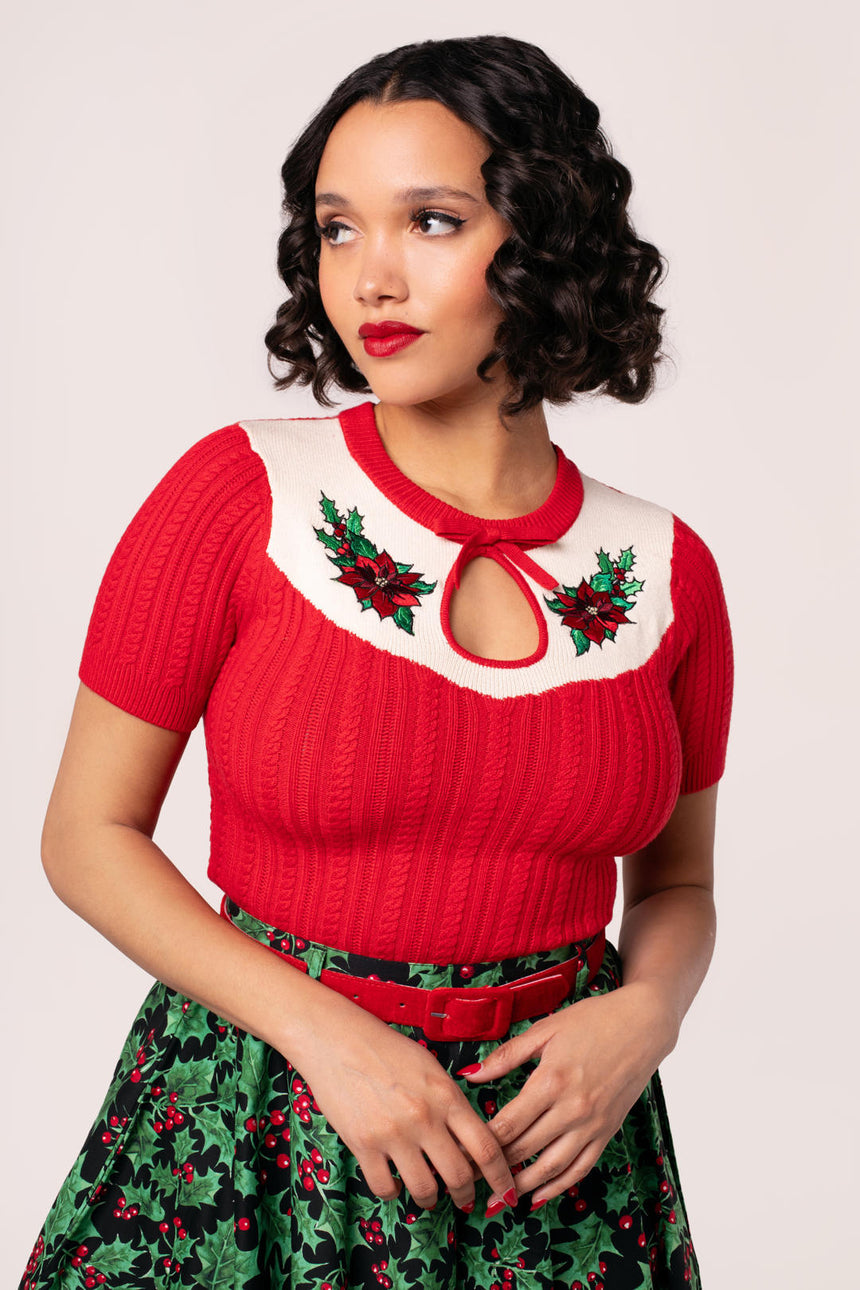 Poinsettia Top