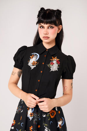 Ghost Flower Blouse