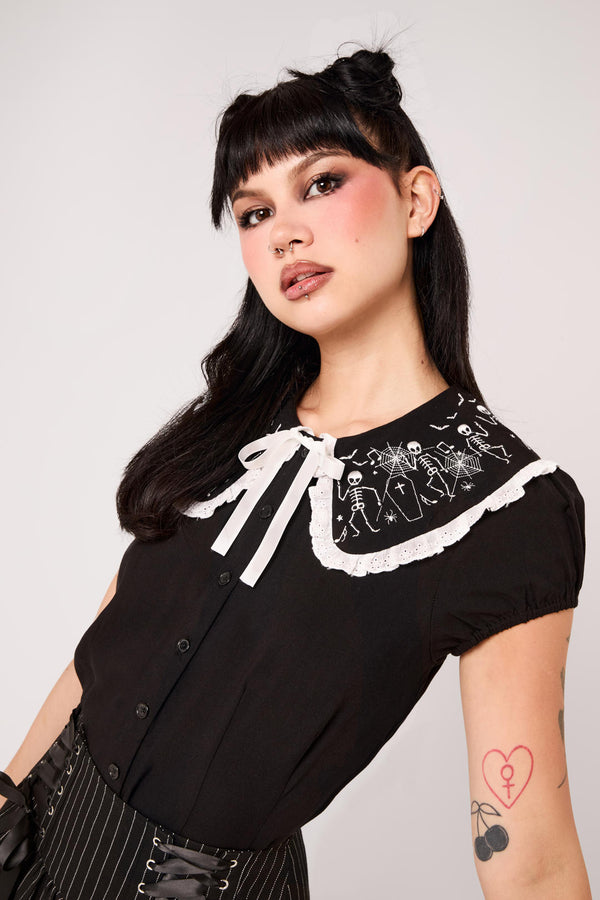 Dance Macabre Blouse