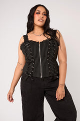 Quinzel C Pinstripe Top