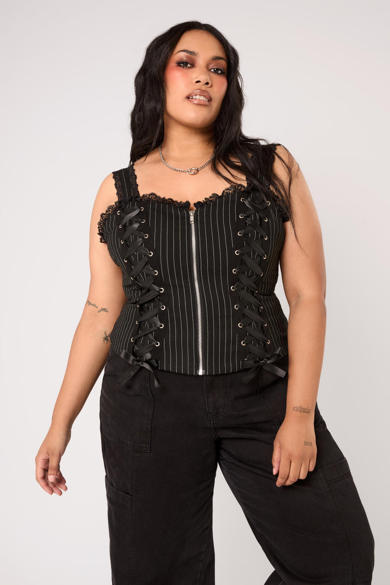 Quinzel C Pinstripe Top