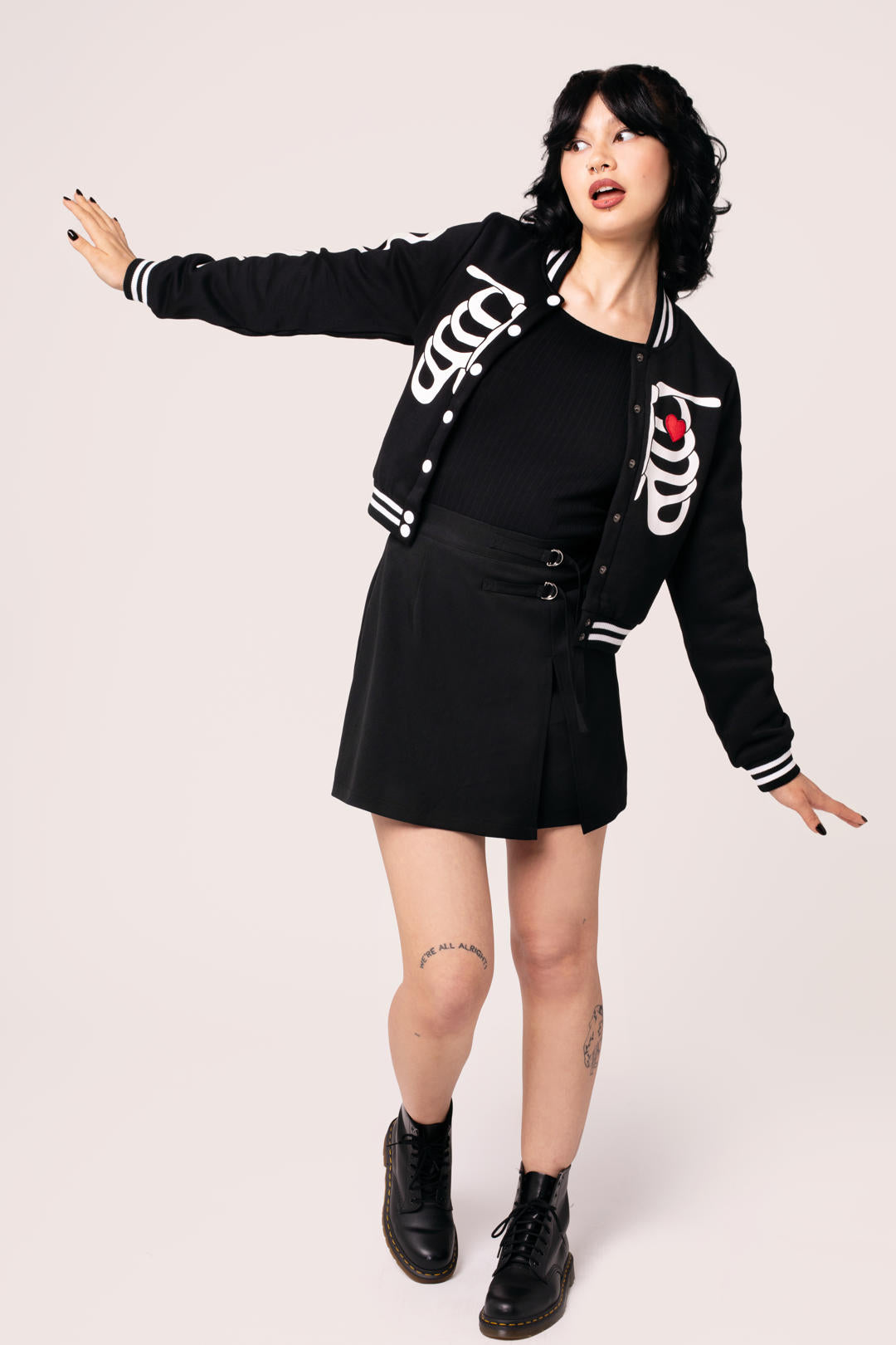 Skelettmädchen-Jacke